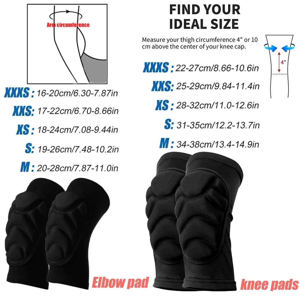 Gomoreon Thick Sponge Knee Pads Elbow Guards Protective - ToylandEU