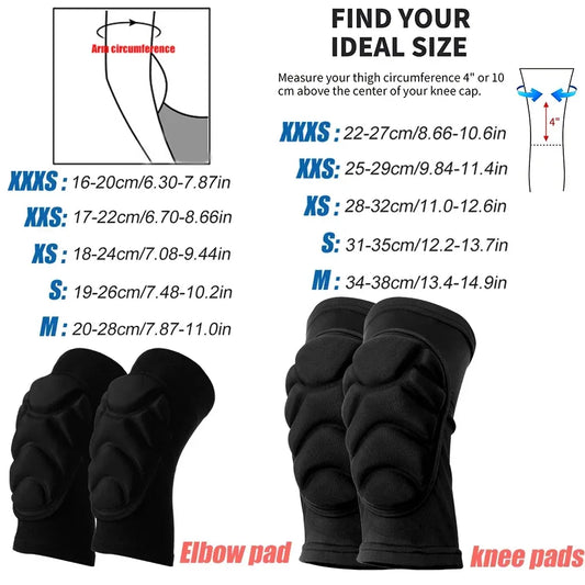 Gomoreon Thick Sponge Knee Pads Elbow Guards Protective - ToylandEU