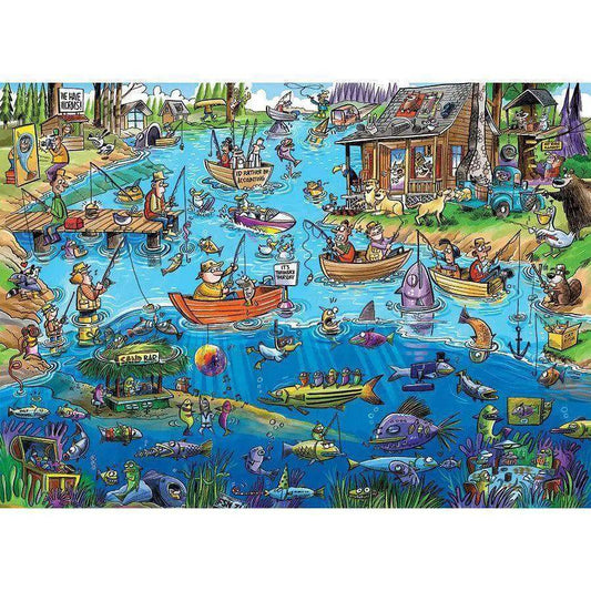  Gone Fishing Doodle Town 1000 Piece Jigsaw Puzzle Fun -  ToylandEU™