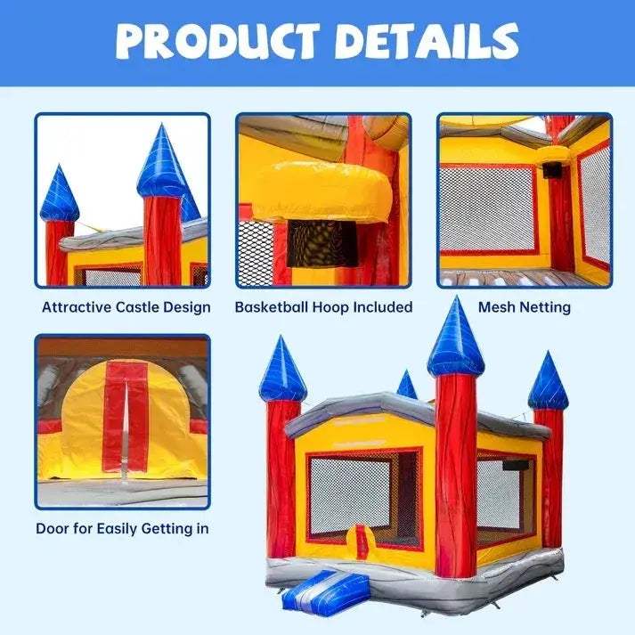 Goosh Commercial Grade Bounce House Castle With Safety Net - ToylandEU