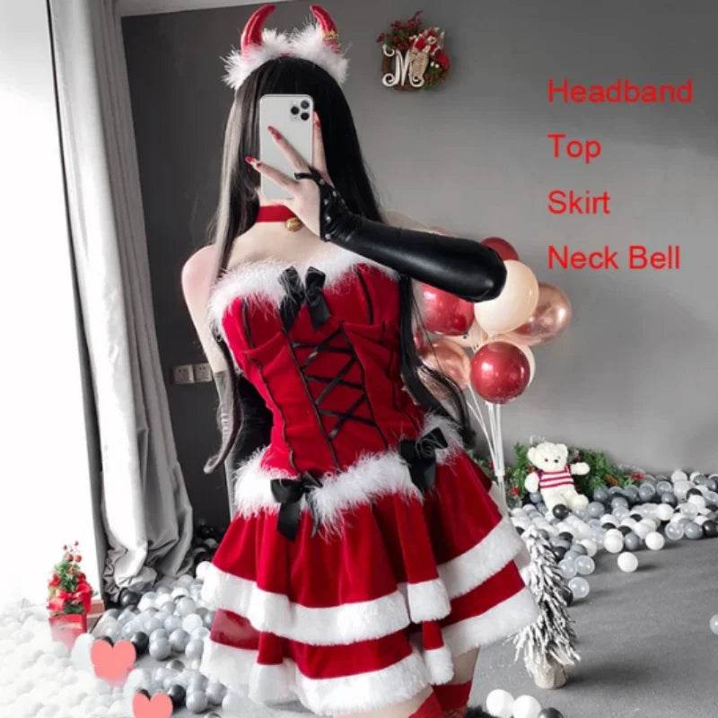 Gorgeous Sexy Bunny Cosplay Costume Golden Christmas Women - ToylandEU