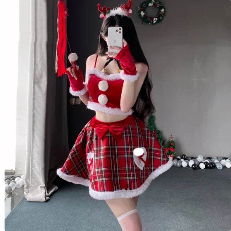 Gorgeous Sexy Bunny Cosplay Costume Golden Christmas Women - ToylandEU