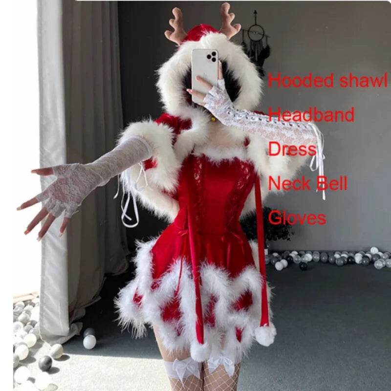 Gorgeous Sexy Bunny Cosplay Costume Golden Christmas Women - ToylandEU