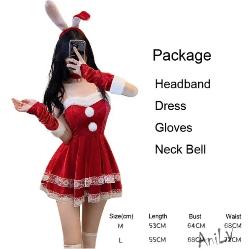 Gorgeous Sexy Bunny Cosplay Costume Golden Christmas Women - ToylandEU