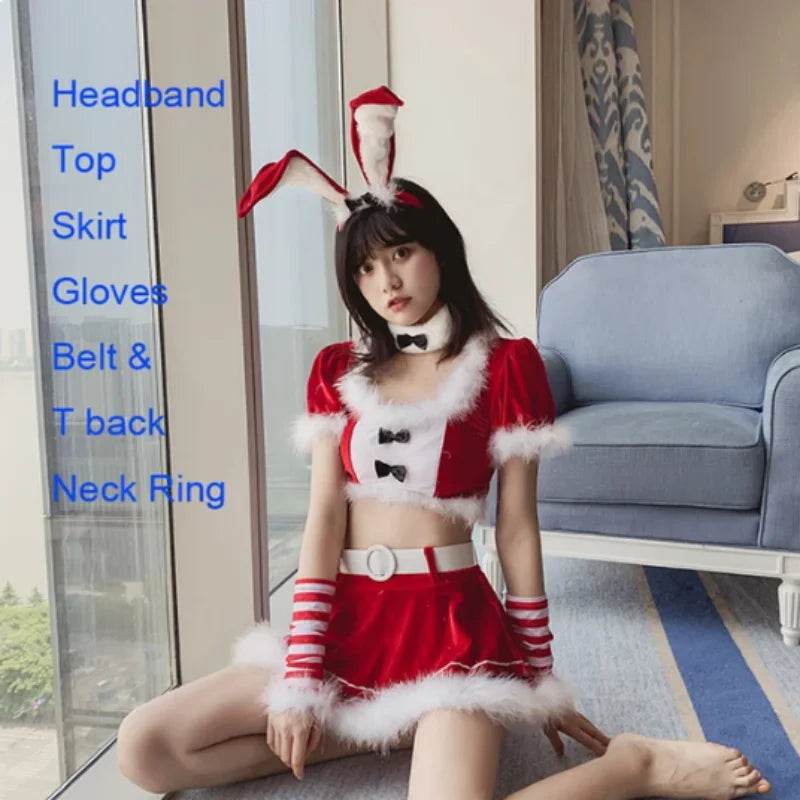 Gorgeous Sexy Bunny Cosplay Costume Golden Christmas Women - ToylandEU