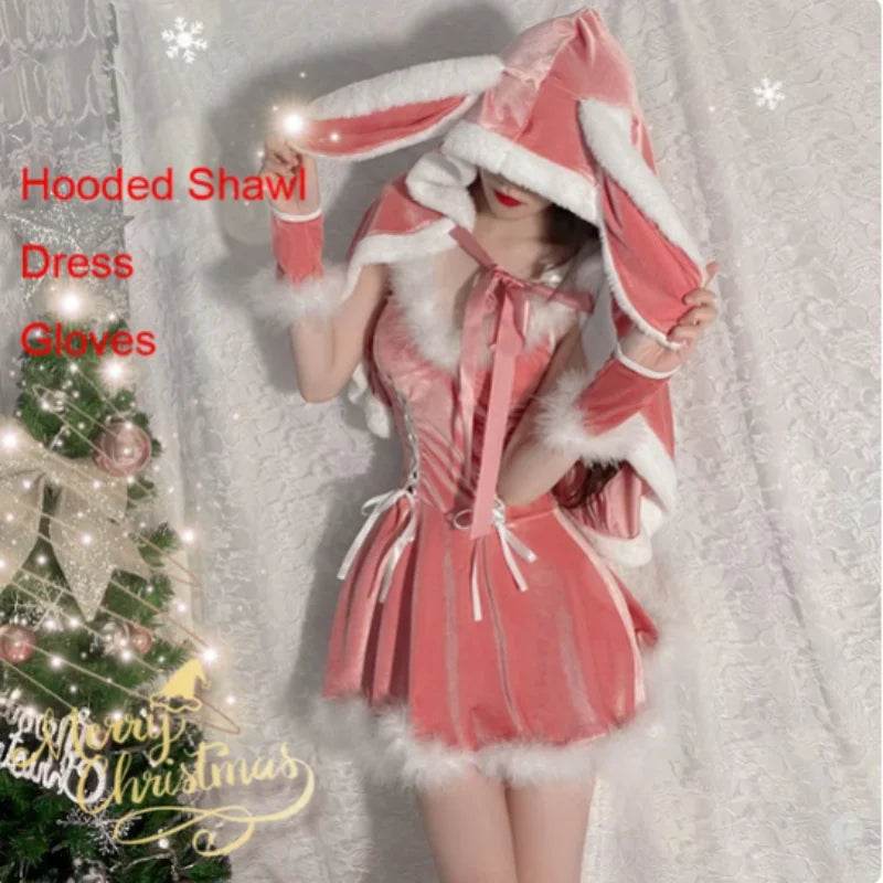 Gorgeous Sexy Bunny Cosplay Costume Golden Christmas Women - ToylandEU