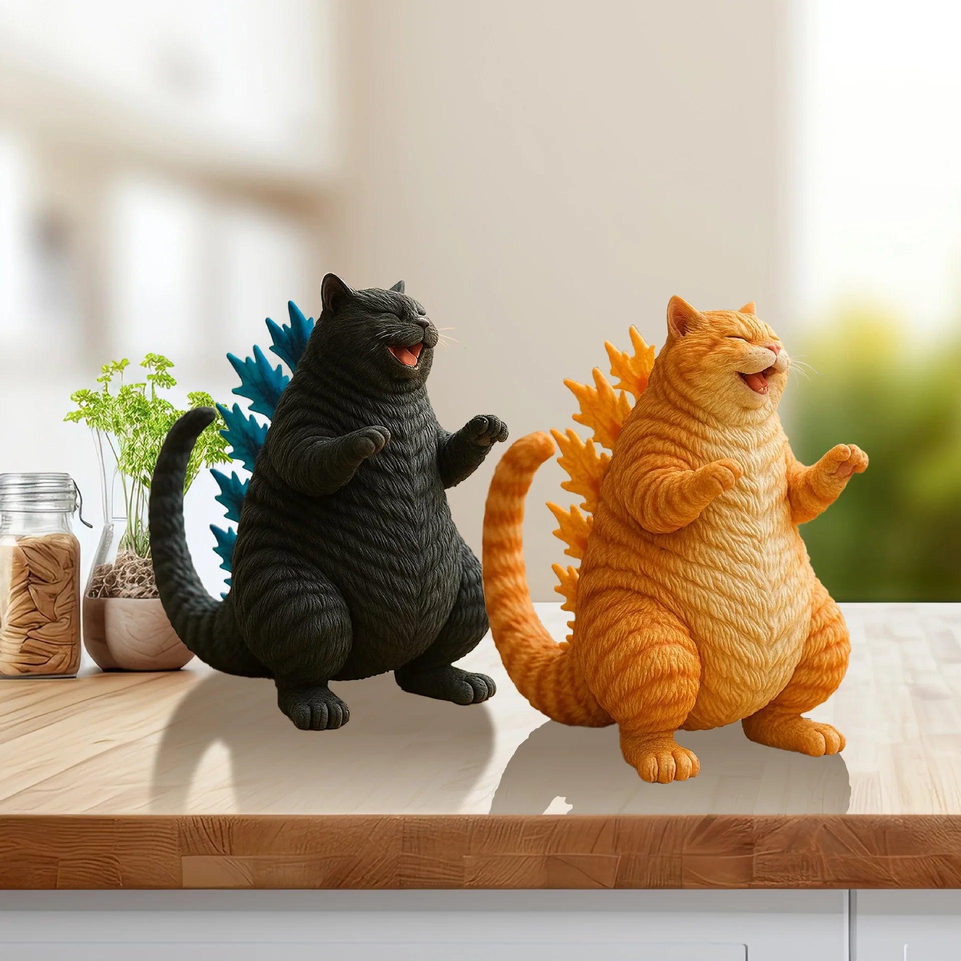 Goth Cat Figurine | Resin Monster Cat | Toylandeu™