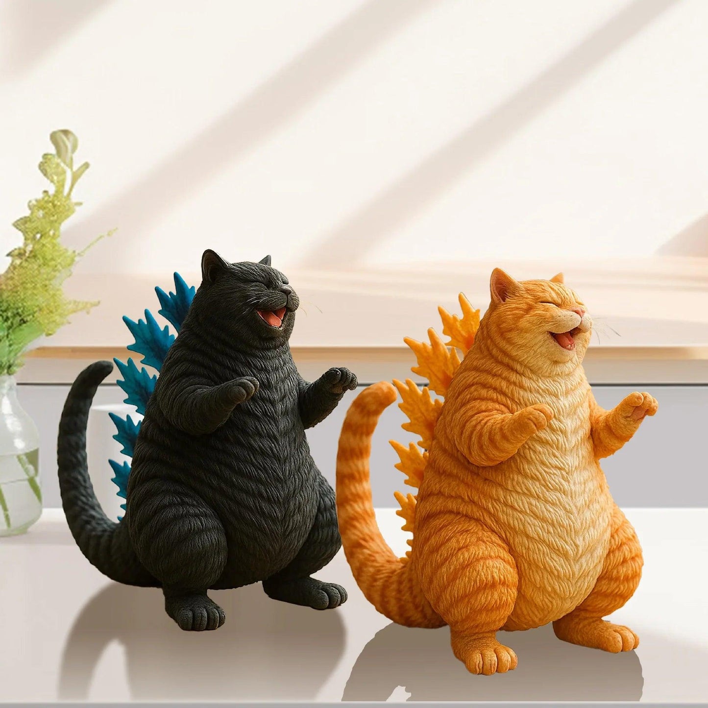Goth Cat Figurine | Resin Monster Cat | Toylandeu™