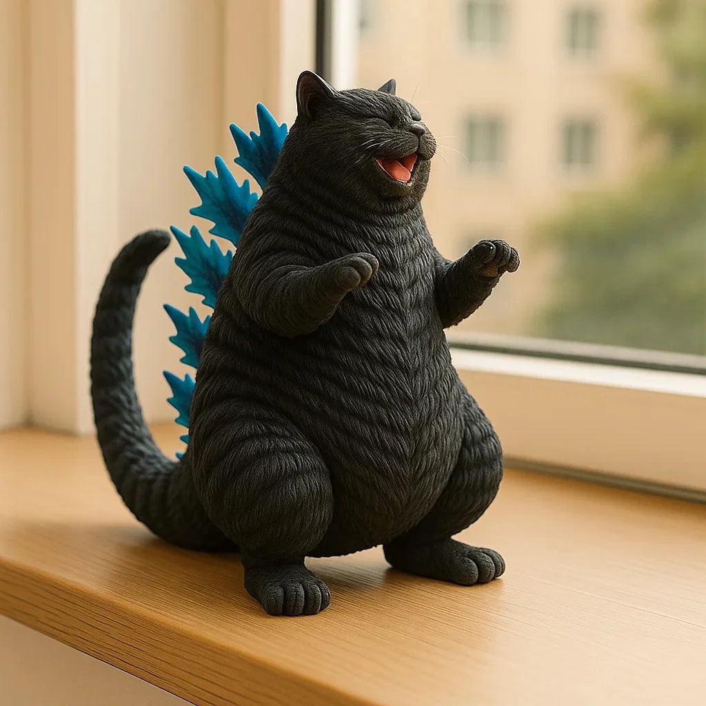 Goth Cat Figurine | Resin Monster Cat | Toylandeu™