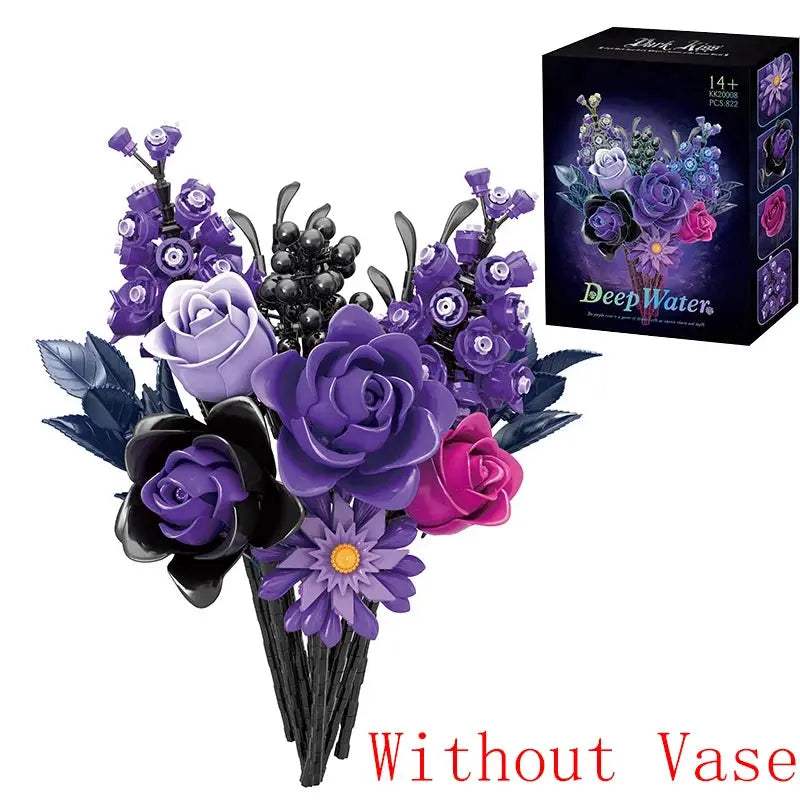  Gothic Bouquet Building Blocks Gift Set With Vase -  ToylandEU™