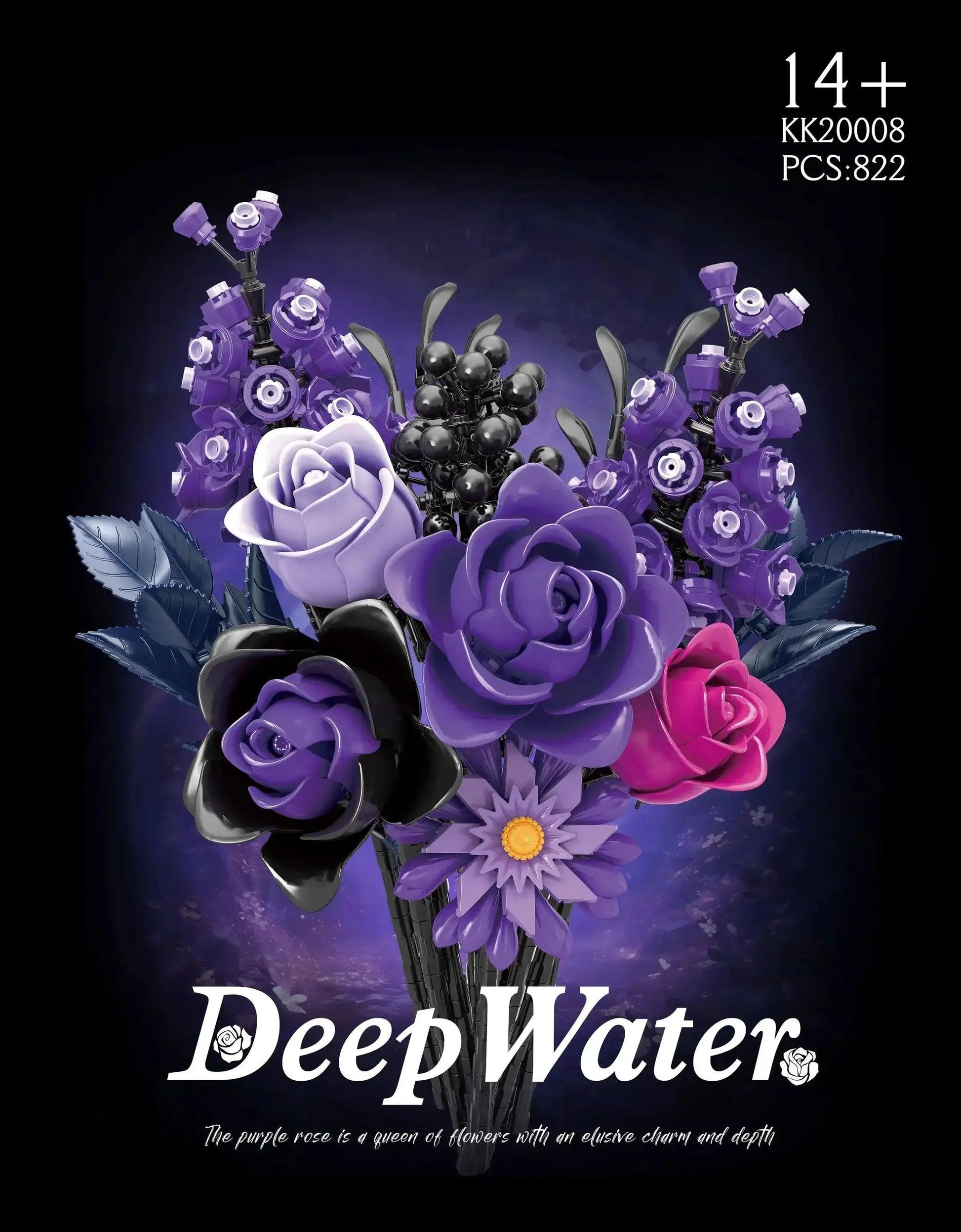  Gothic Purple Rose Building Blocks Set Lego Compatible -  ToylandEU™