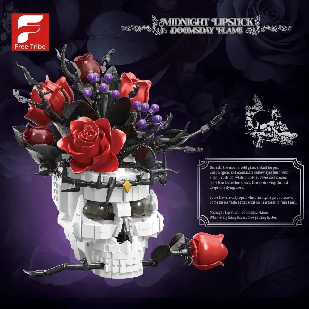 Gothic Skull Building Blocks Lego Compatible Desktop Decor - ToylandEU