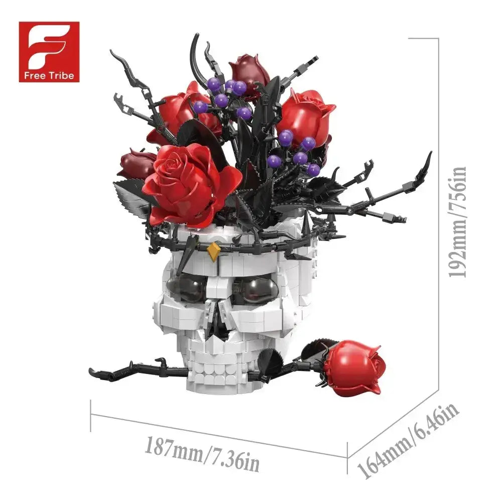Gothic Skull Building Blocks Lego Compatible Desktop Decor - ToylandEU