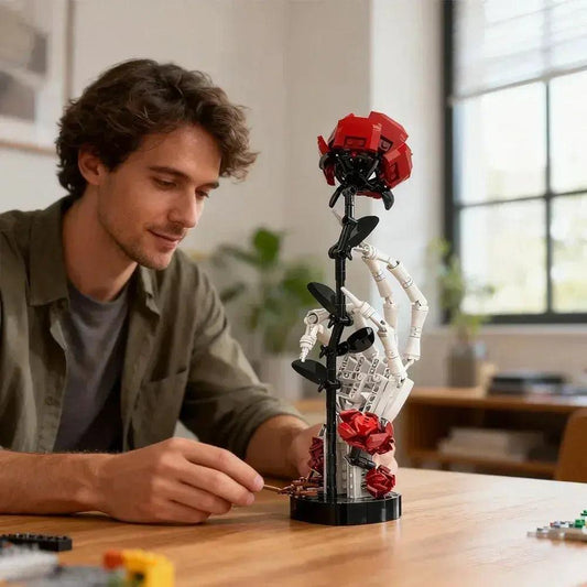  Gothic Skull Rose Building Blocks Model Kit For Adults -  ToylandEU™
