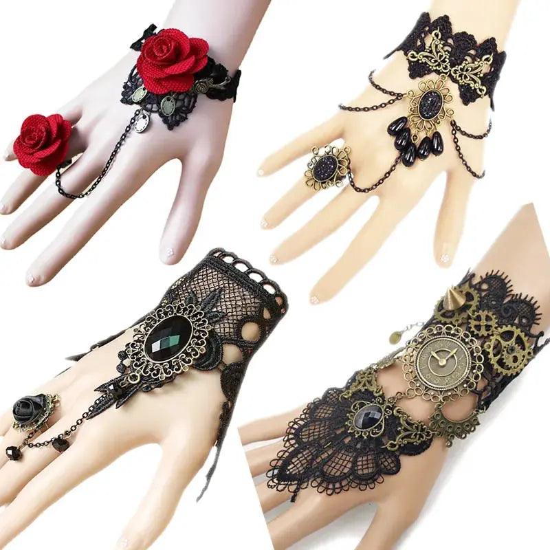  Gothic Steampunk Lace Cuff Fingerless Glove Warmer Pro -  ToylandEU™