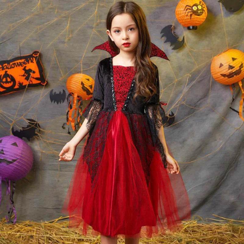 Gothic Vampire Cosplay Dress For Girls Halloween Costume - ToylandEU