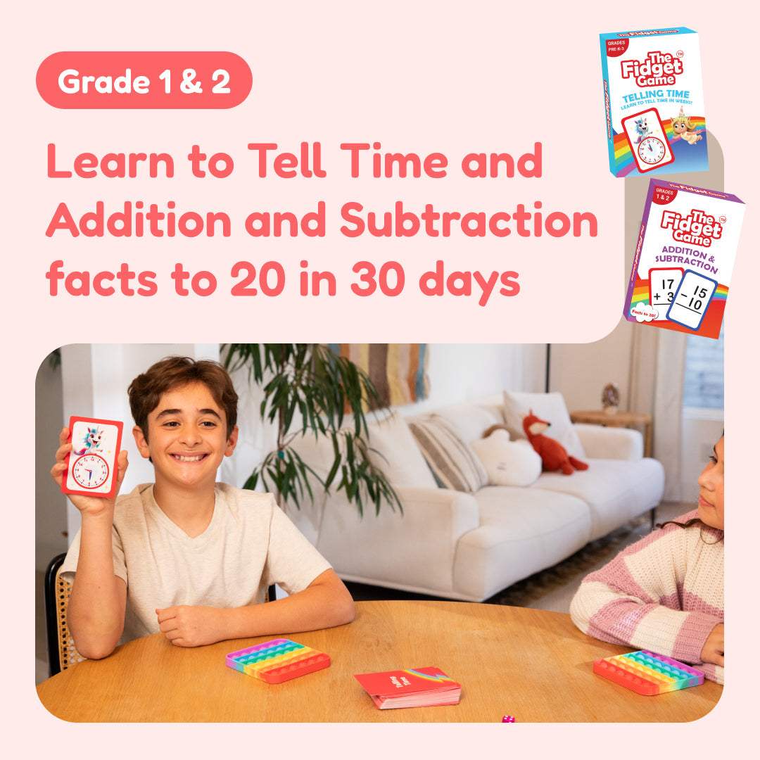 Grade 1 And 2 Bundle Interactive Reading And Time Skills - The Fidget Games