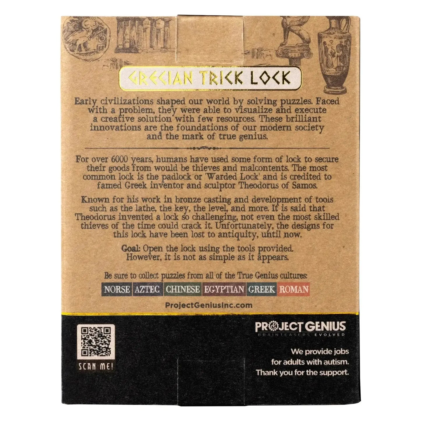 Grecian Trick Lock Challenge With Theodorus Key Unlock Secrets - ToylandEU