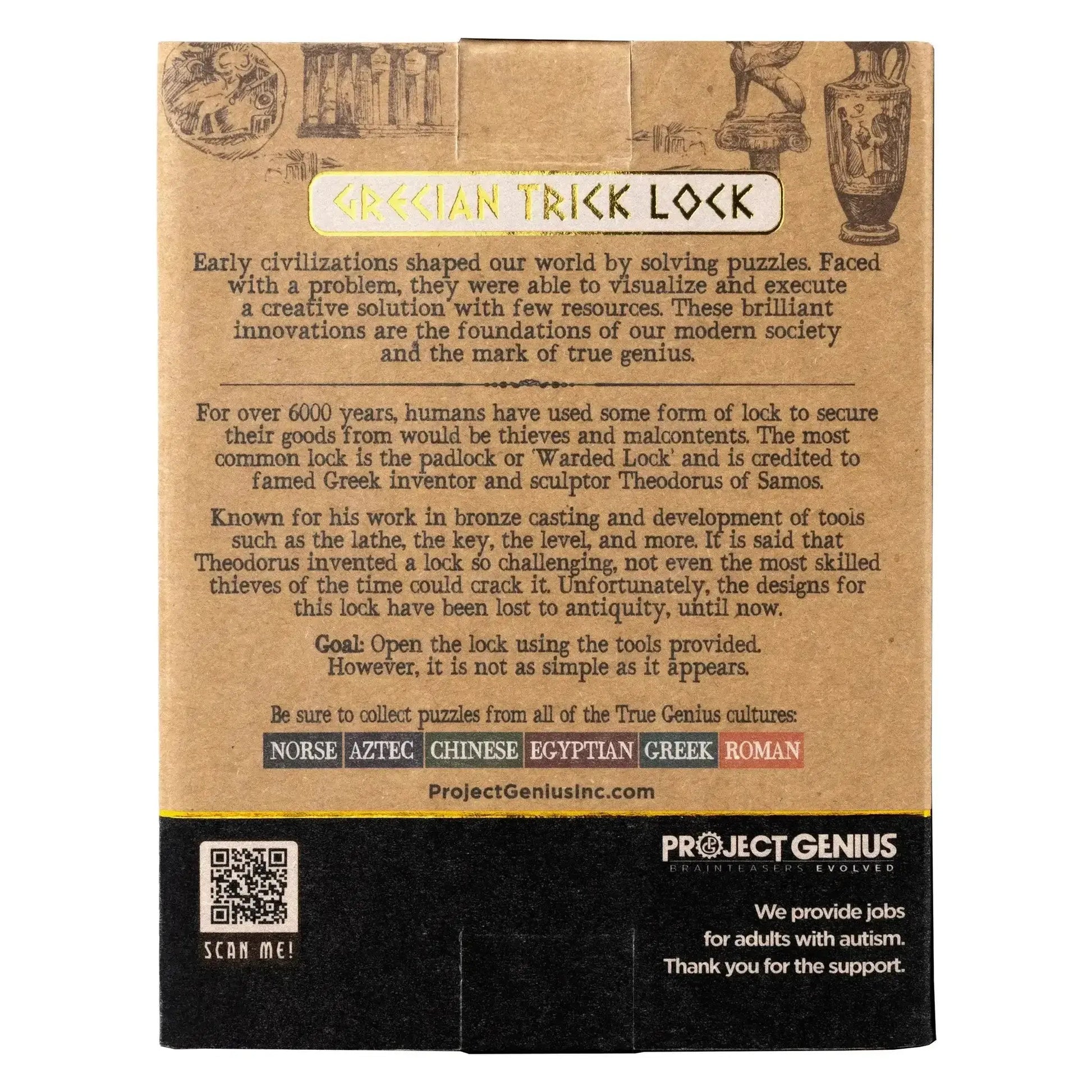 Grecian Trick Lock Challenge With Theodorus Key Unlock Secrets - ToylandEU
