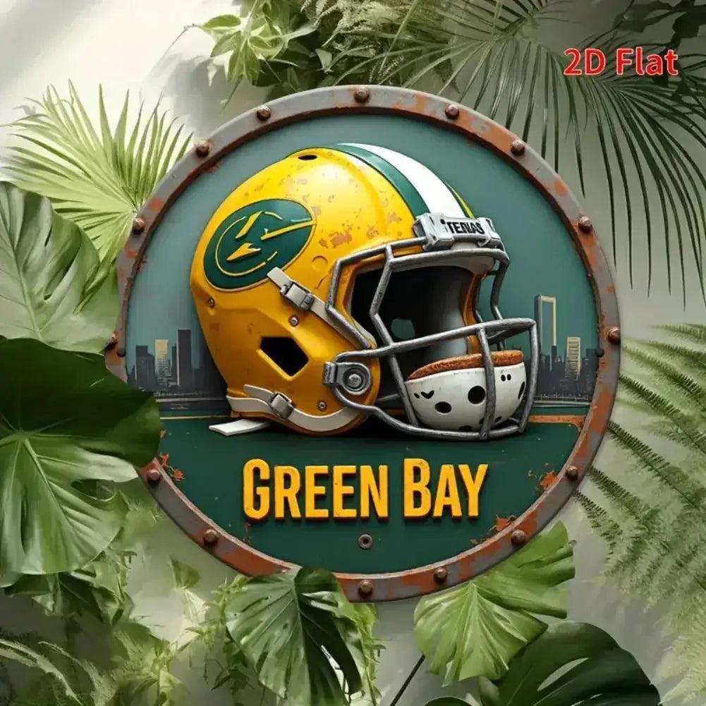  Green Bay Football Helmet Wall Decor Aluminum Sign -  ToylandEU™