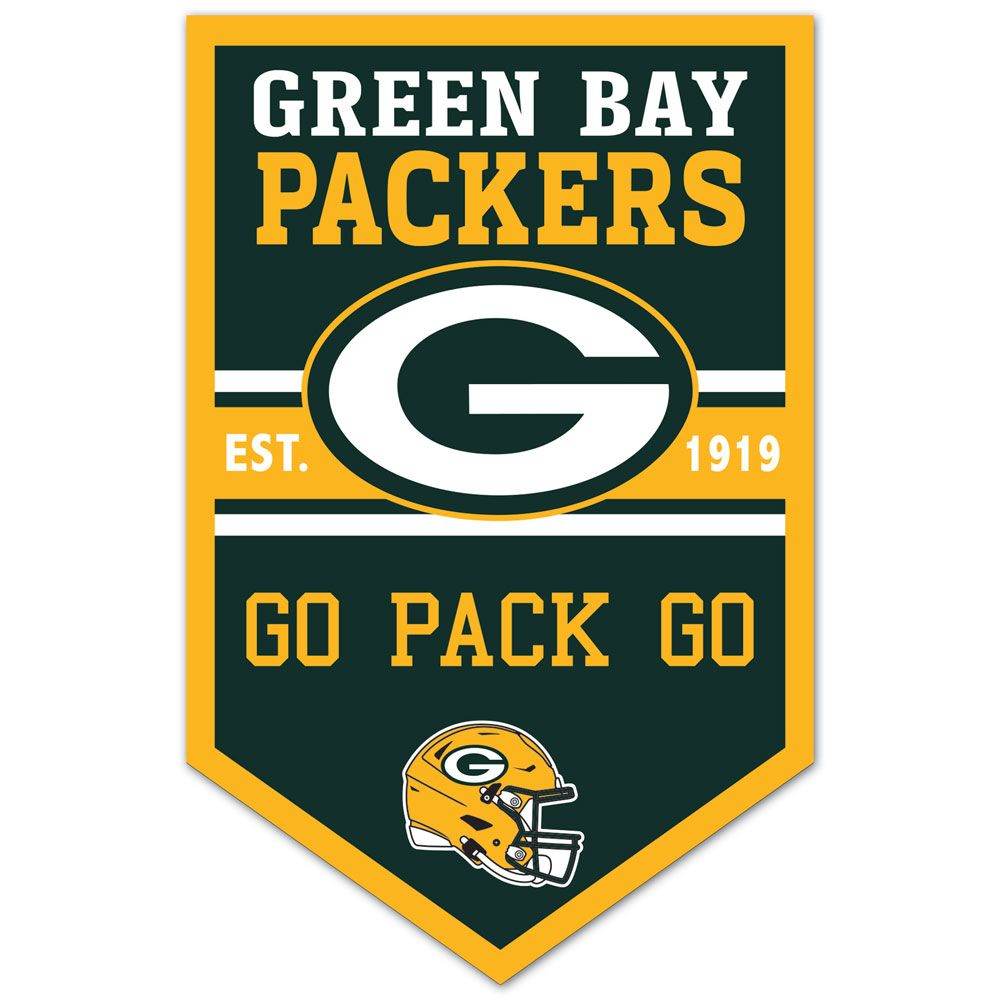 Green Bay Packers 11x17 Wood Chevron Sign Wall Decor - ToylandEU