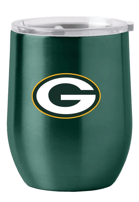Green Bay Packers 16oz Stainless Steel Curved Tumbler - ToylandEU