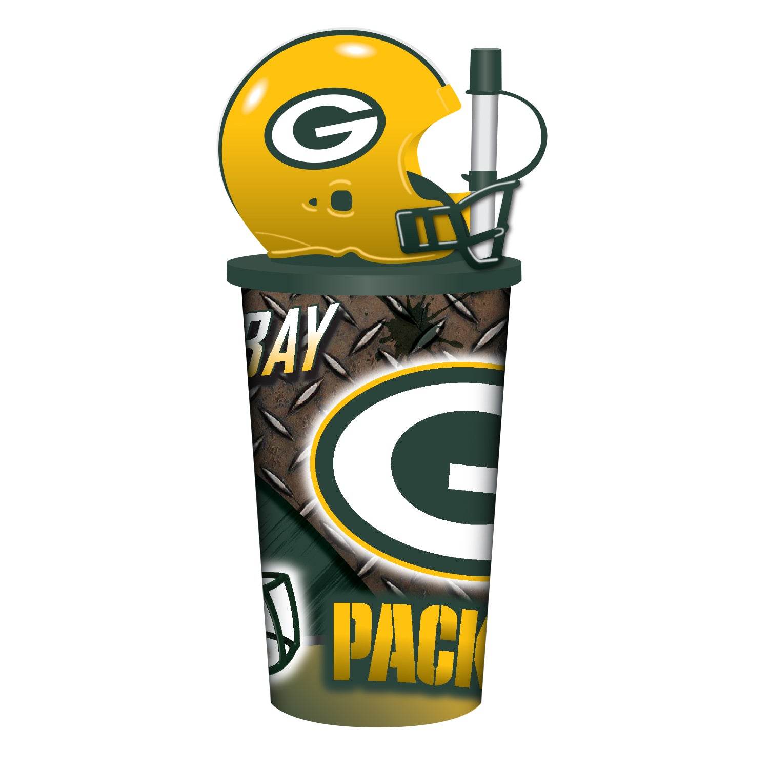 Green Bay Packers 32oz Helmet Cup With Straw Plastic - ToylandEU