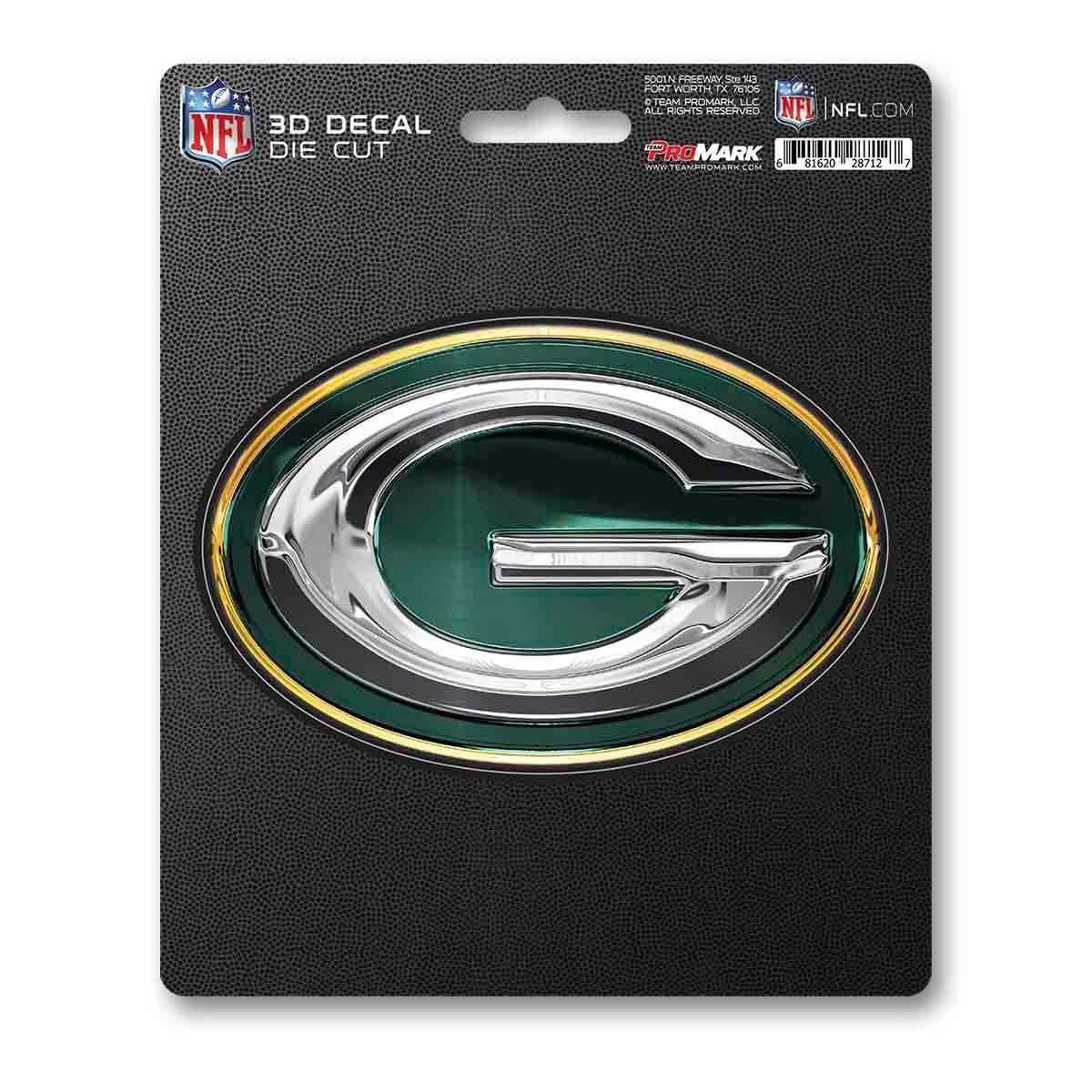  Green Bay Packers 3D Die Cut Decal Logo 5x6 Inch Sticker -  ToylandEU™