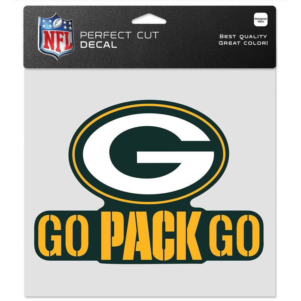 Green Bay Packers 8x8 Decal Perfect Cut Color Slogan - ToylandEU