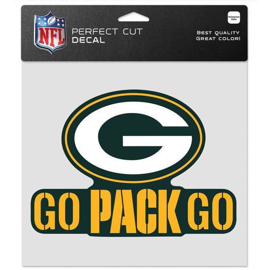 Green Bay Packers 8x8 Decal Perfect Cut Color Slogan - ToylandEU