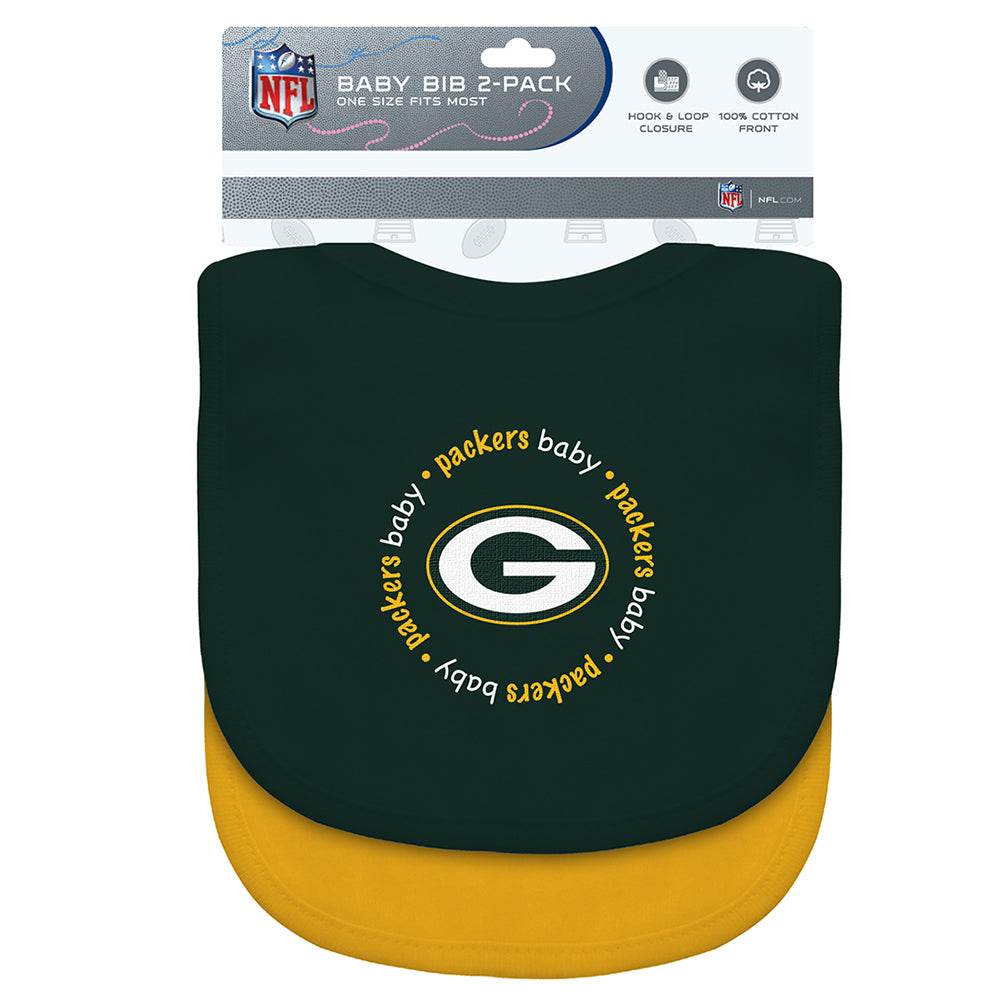 Green Bay Packers Baby Bibs 2 Pack Officially Licensed - ToylandEU