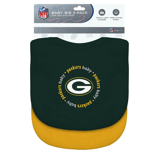 Green Bay Packers Baby Bibs 2 Pack Officially Licensed - ToylandEU