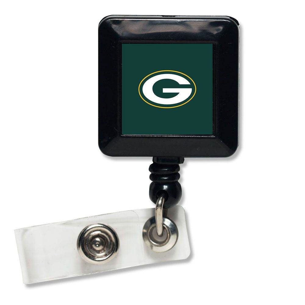 Green Bay Packers Badge Holder Retractable Square Clip - ToylandEU