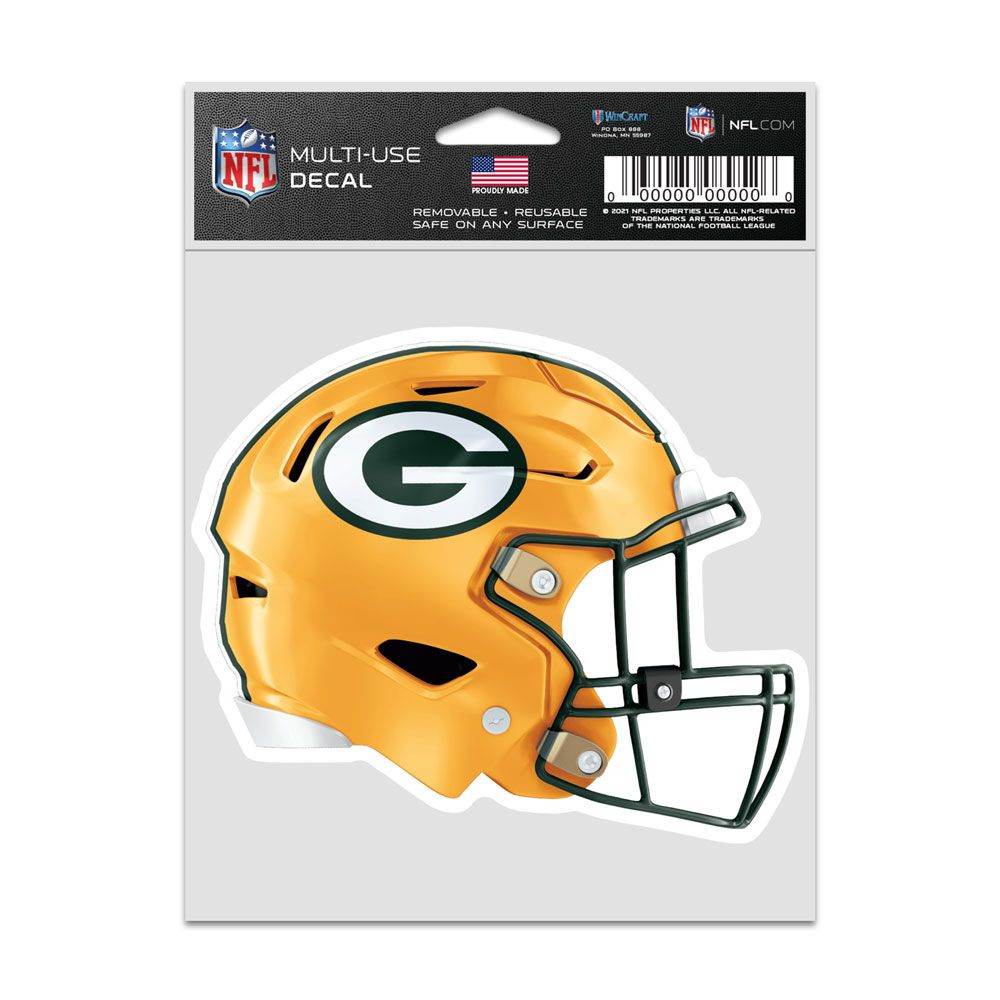 Green Bay Packers Decal 3.75x5 Helmet Fan Wincraft Official - ToylandEU