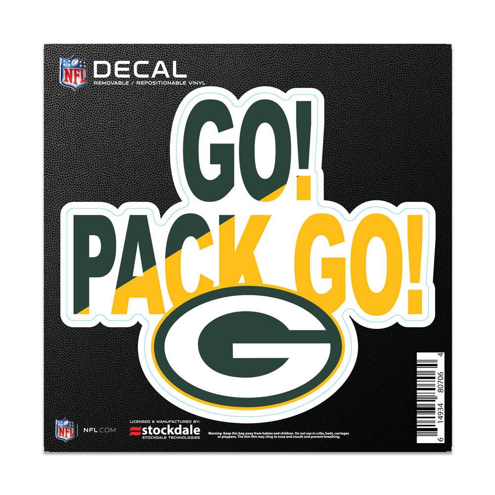 Green Bay Packers Decal 6x6 All Surface Vinyl Slogan - ToylandEU