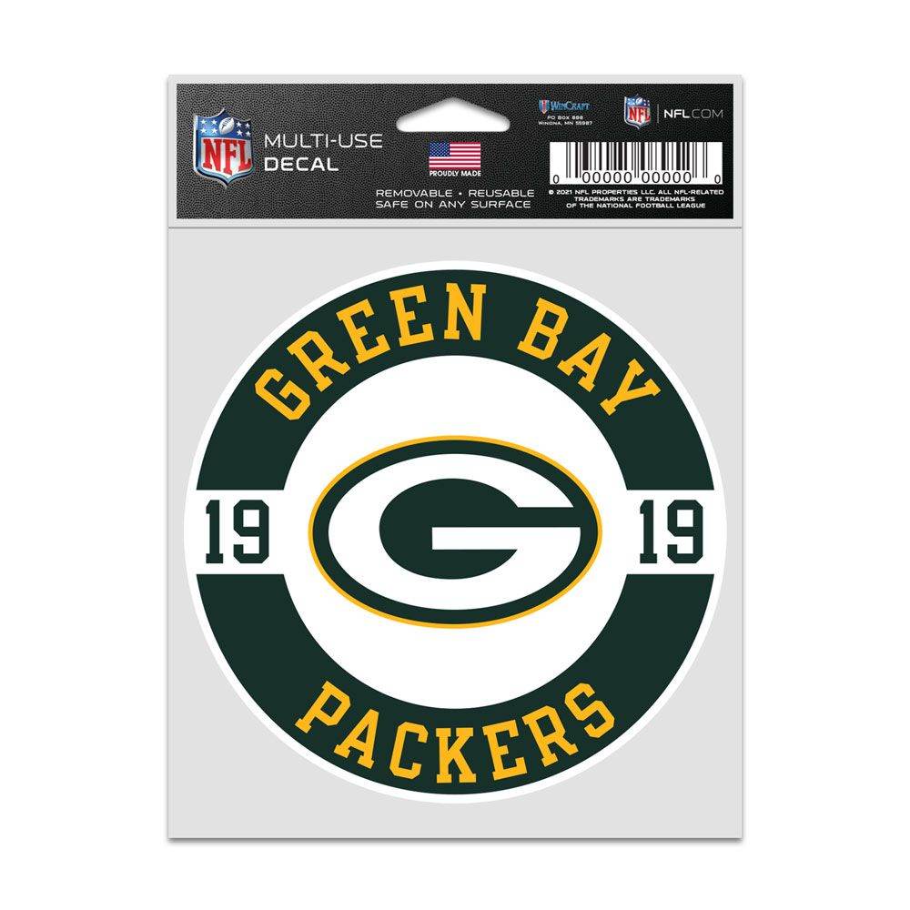 Green Bay Packers Decal Patch 3.75x5 Inches Fan Wincraft - ToylandEU