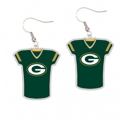 Green Bay Packers Earrings Jersey Style Special Order - ToylandEU