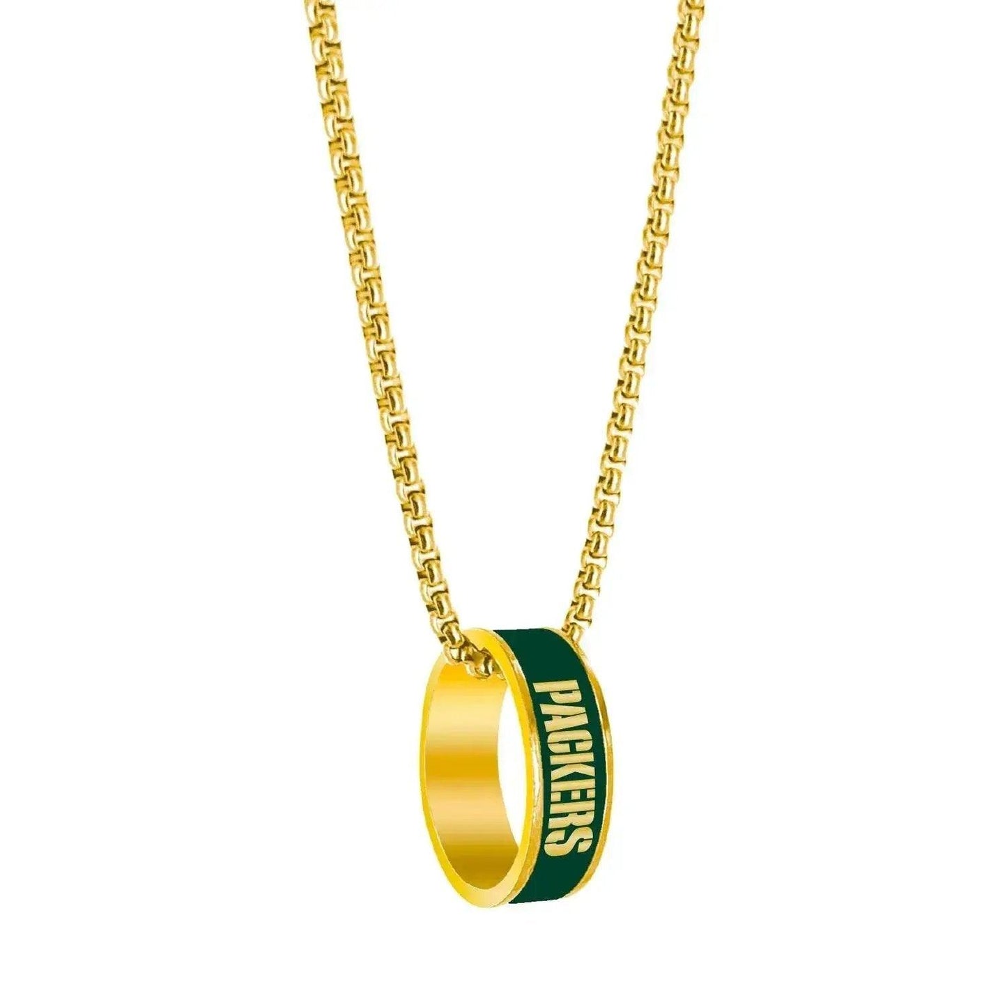  Green Bay Packers Gold Necklace Pendant Ring Jewelry -  ToylandEU™