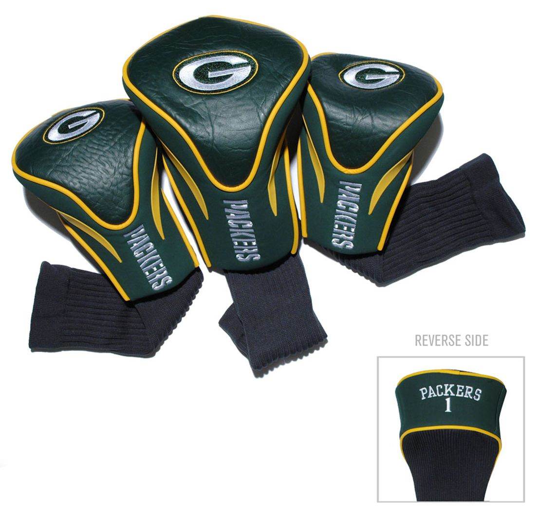 Green Bay Packers Golf Club 3 Piece Contour Headcover Set - ToylandEU