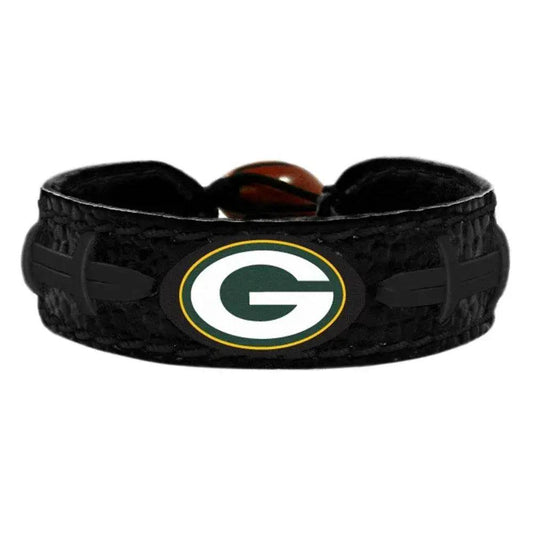  Green Bay Packers Leather Bracelet Team Color Black -  ToylandEU™