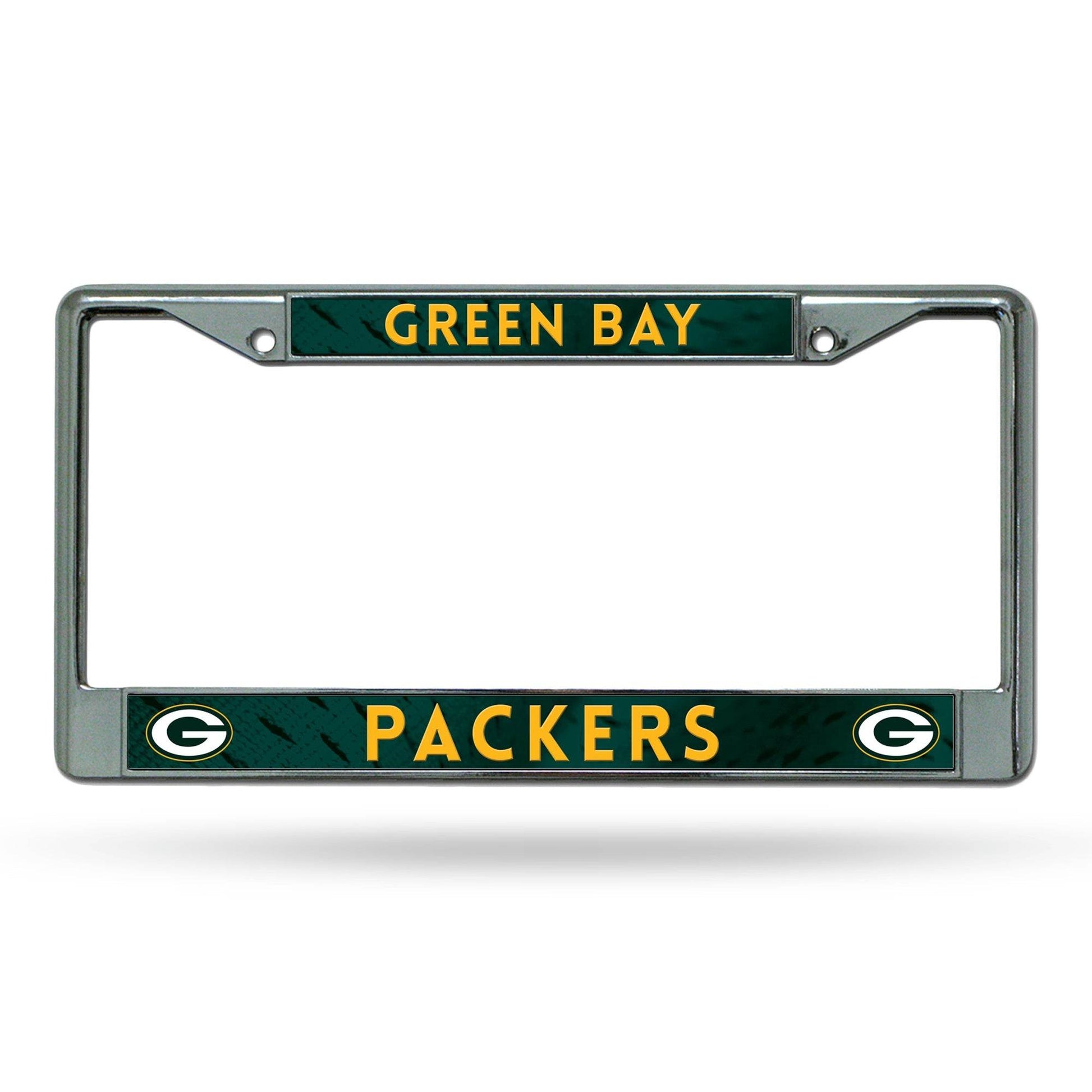Green Bay Packers License Plate Frame Chrome Printed Insert - ToylandEU