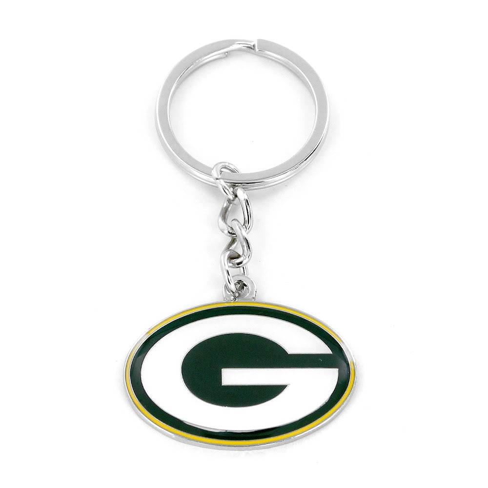 Green Bay Packers Logo Keychain Metal Durable Split Ring - ToylandEU