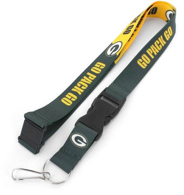 Green Bay Packers Nylon Lanyard Breakaway Slogan Accessory - ToylandEU