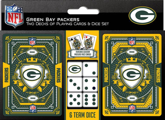 Green Bay Packers Official Playing Cards and Dice Set - ToylandEU