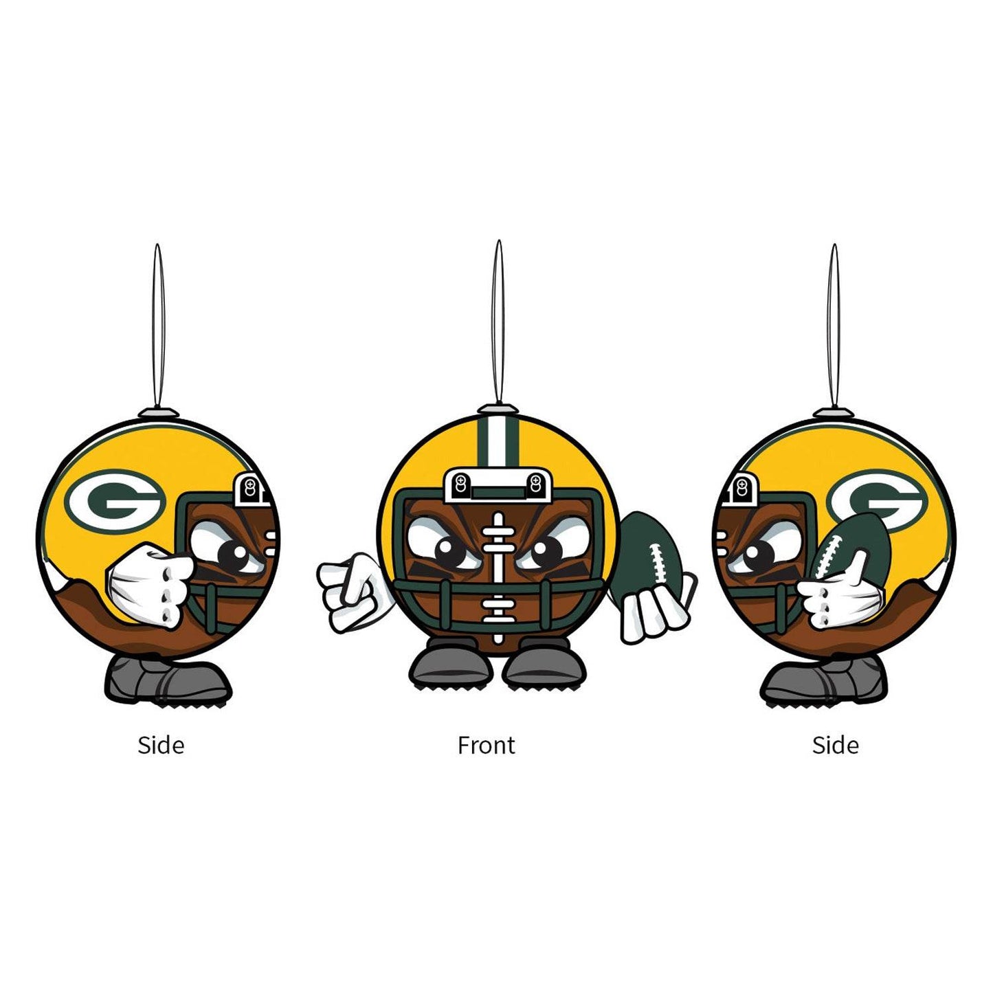 Green Bay Packers Ornament Ball Head Decor For Fans - ToylandEU