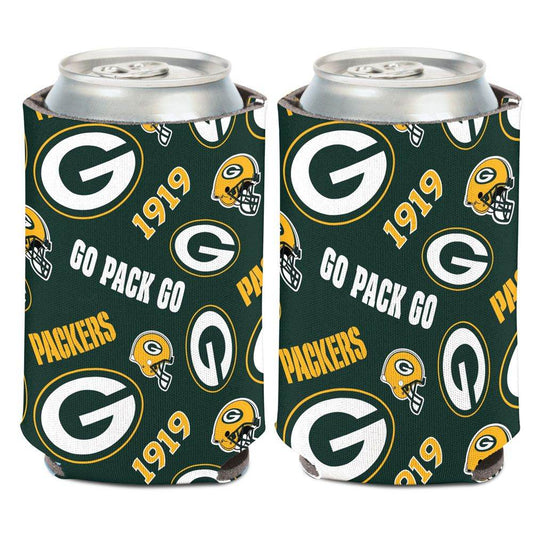 Green Bay Packers Scatterprint Can Cooler High Density Foam - ToylandEU