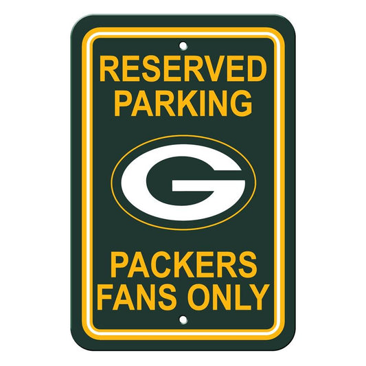 Green Bay Packers Sign 12x18 Plastic Reserved Parking Sign - ToylandEU