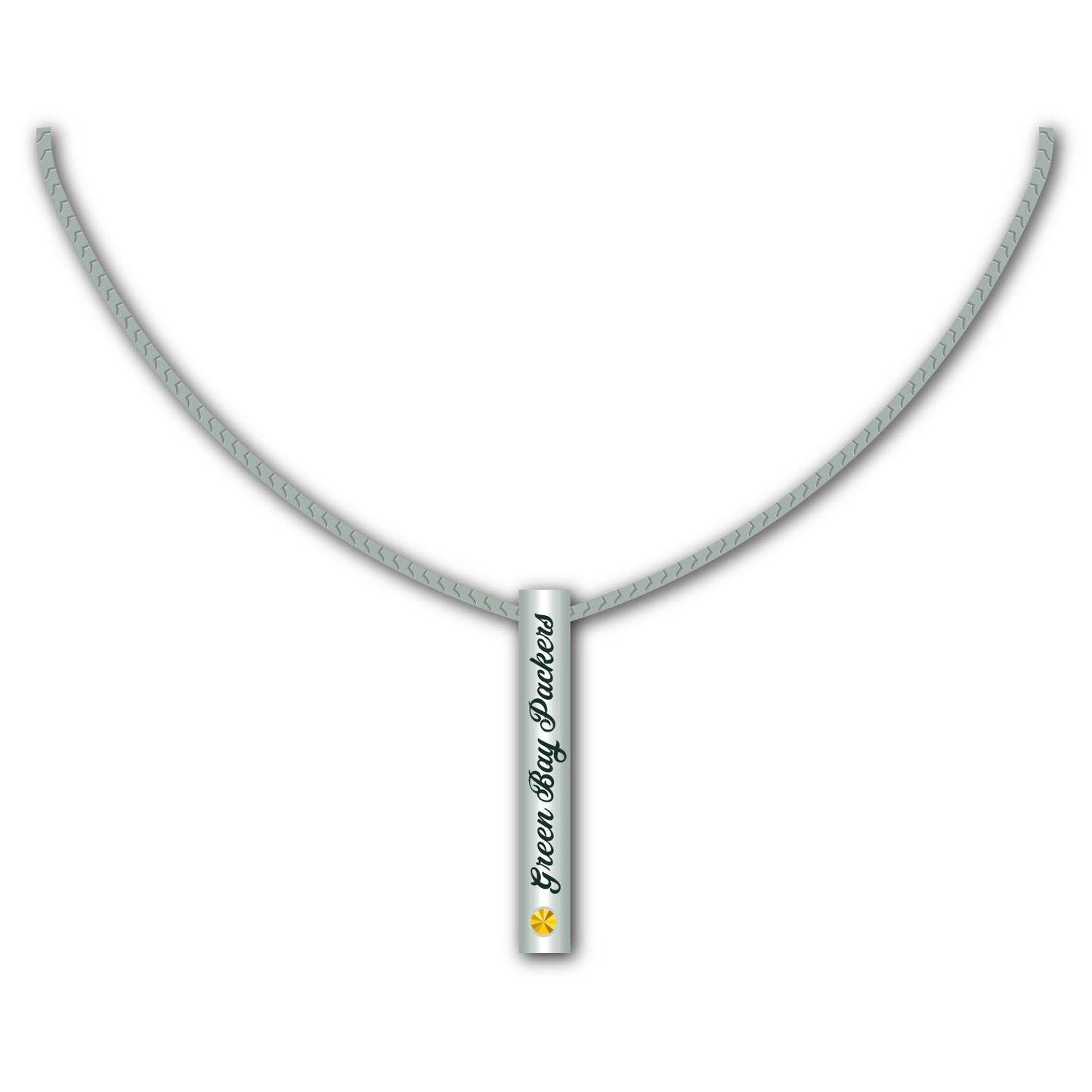 Green Bay Packers Silver Bar Necklace for NFL Fans Gift - ToylandEU