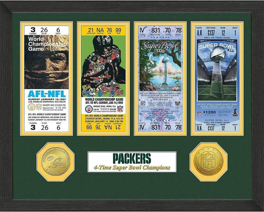  Green Bay Packers Super Bowl Ticket Collection Plaque -  ToylandEU™