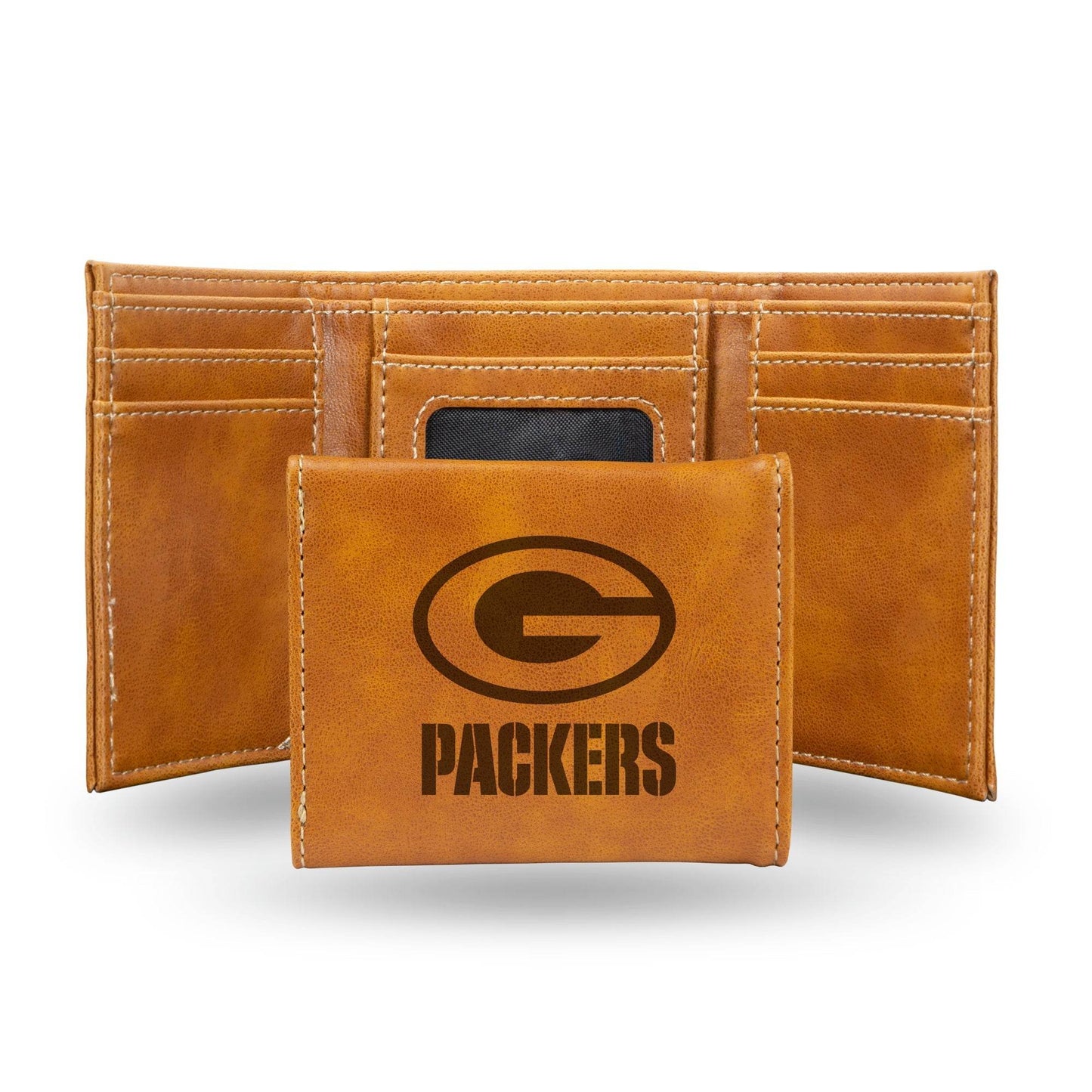 Green Bay Packers Trifold Leather Wallet Laser Engraved - ToylandEU